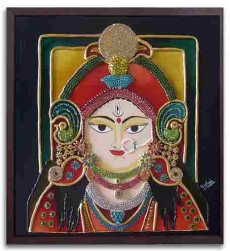  Beautiful Durga Meenakari Paintings By Kavyshilp Handmade With Fibre Box Frame Size 19 X...